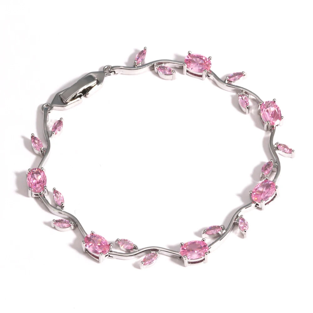 Pink Tulip Vine Bracelet